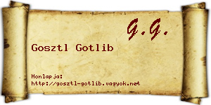 Gosztl Gotlib névjegykártya